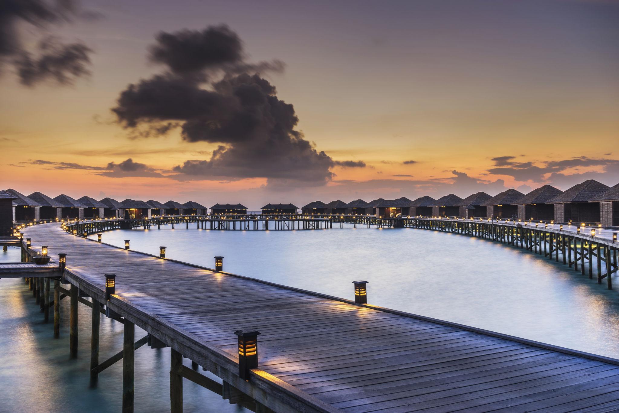 Private villa over still waters